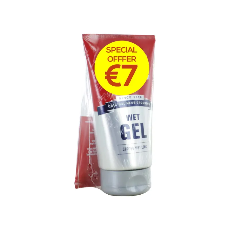 BRYLCREEM WET LOOK GEL tube 150ml TWIN PACK