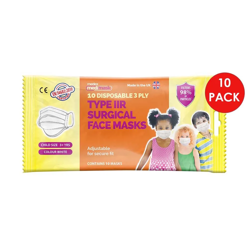 MEDIMASK KIDS TYPE IIR SURGICAL MASK 10'S