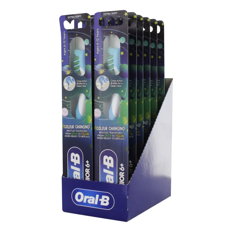 Oral-B T/Brush junior Extra Soft COLOUR CHANGING 6-9yr x12