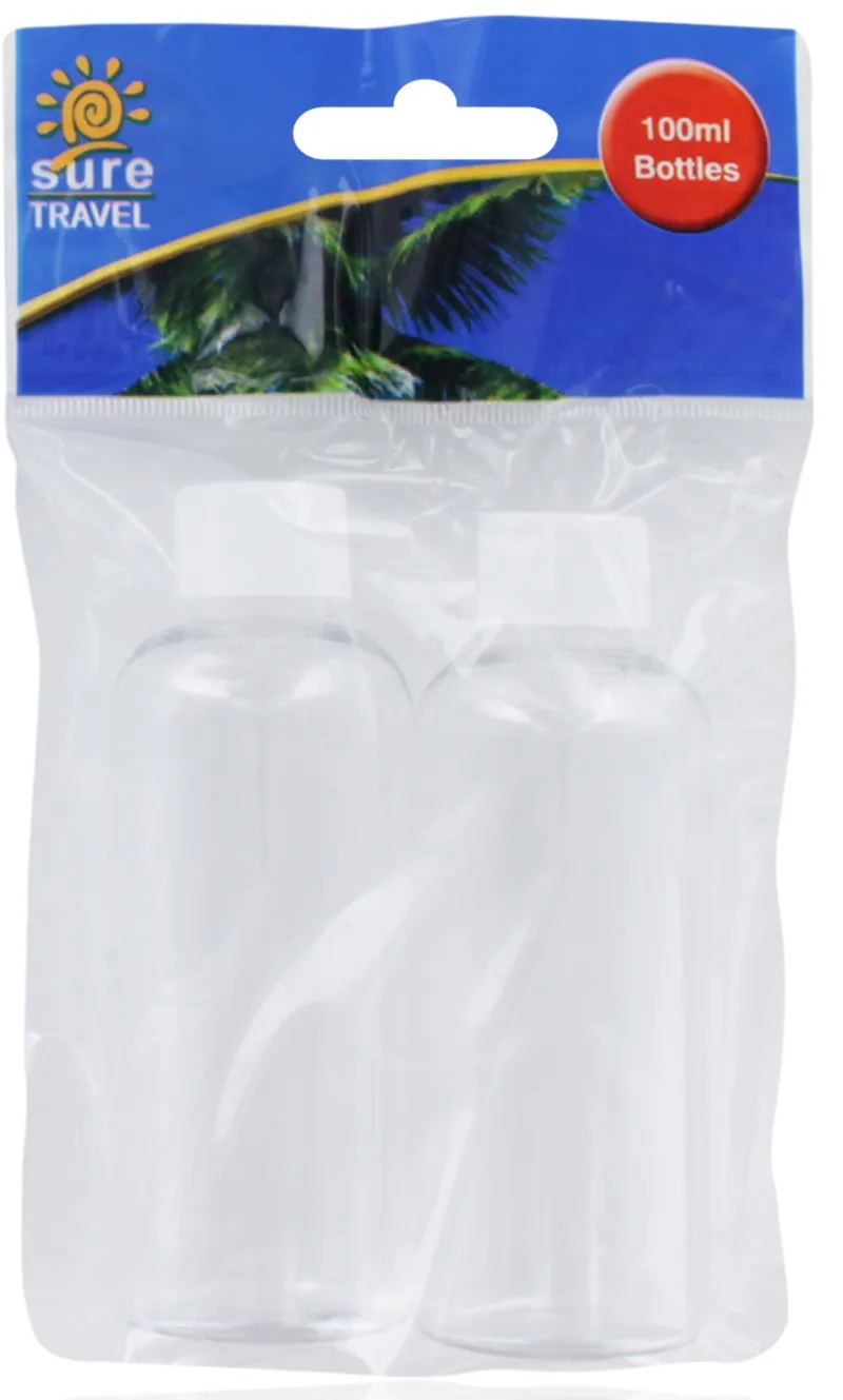 2x TRAVEL BOTTLES 100ml TR16303