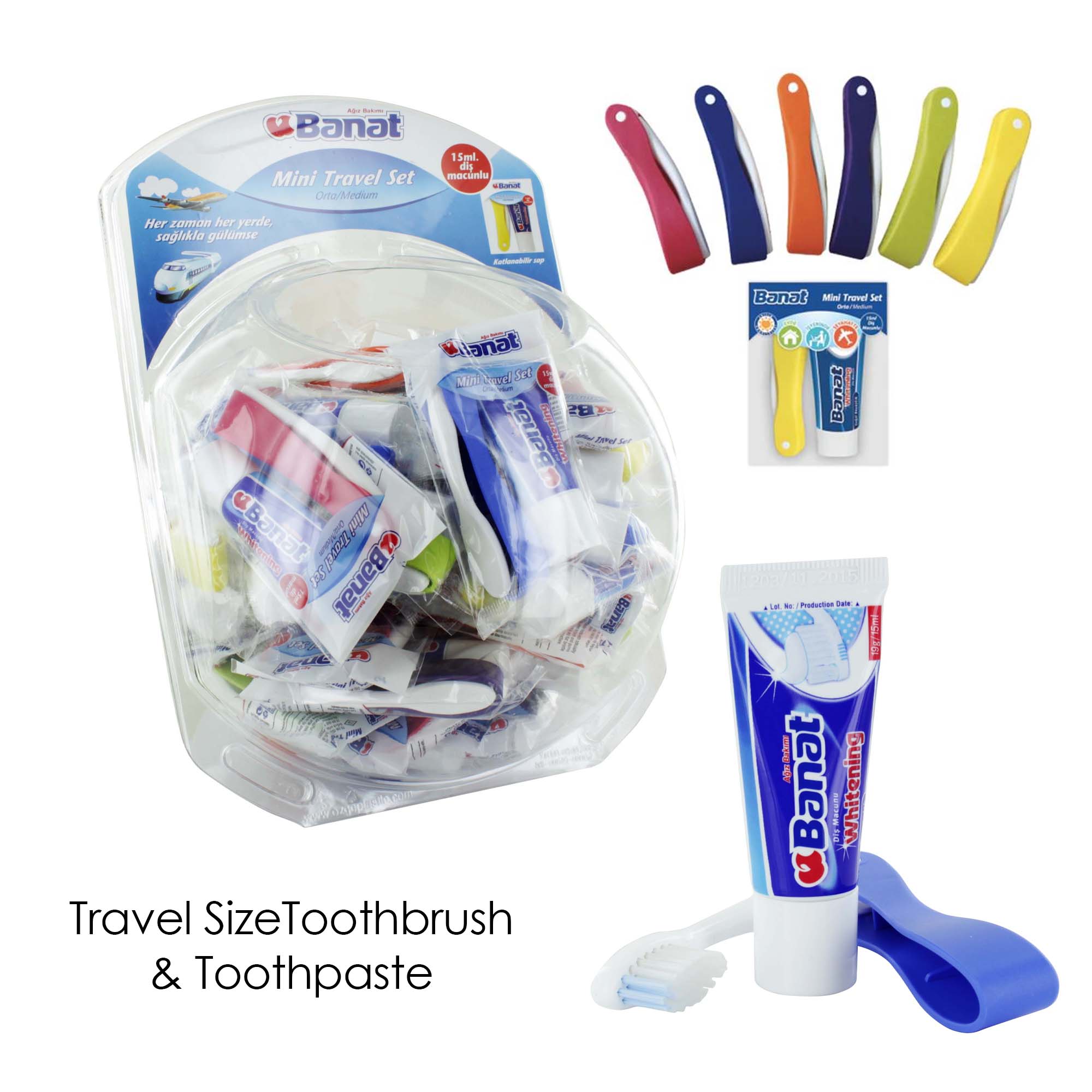 BANAT MINI TRAVEL TOOTHBRUSH SET x 40