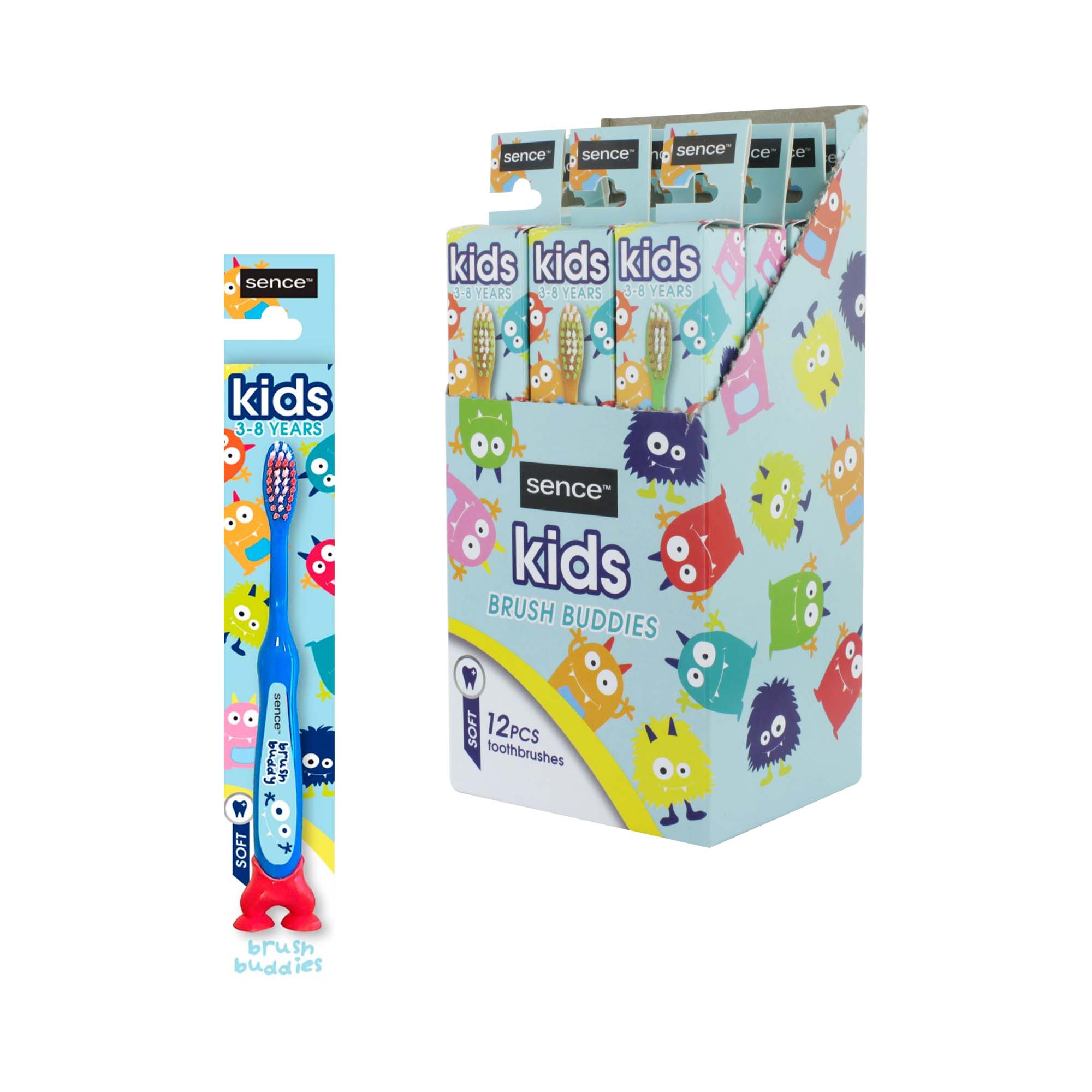 SENCE BRUSH BUDDIES KIDDY TOOTHBRUSH x12