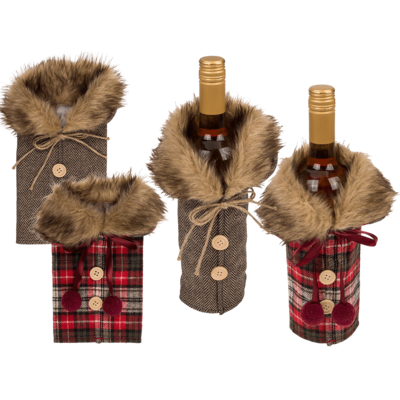 160050 BOTTLE COAT FUR COLLAR