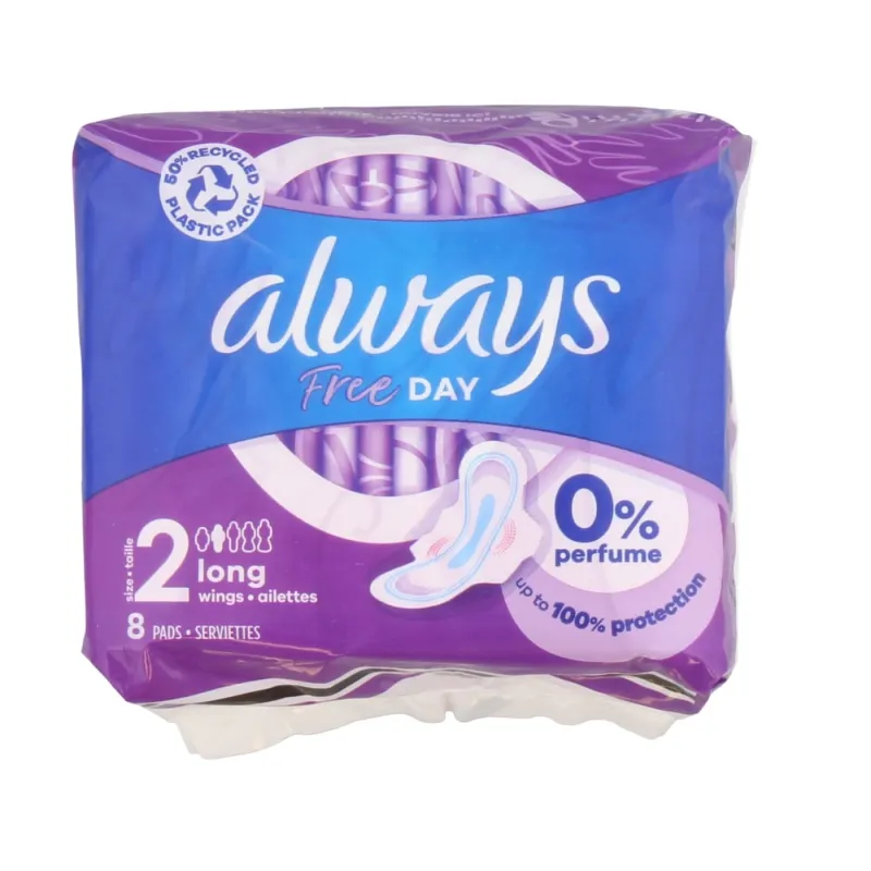 ALWAYS 8 FREEDAY PADS LONG WITH WINGS