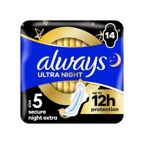 ALWAYS ULTRA  NIGHT 14 PADS WITH WINGS