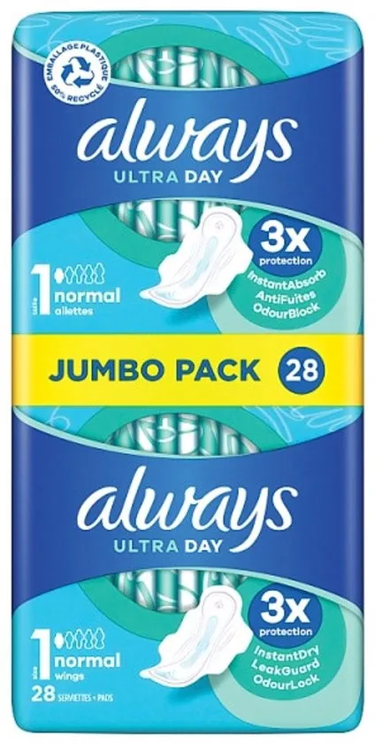 ALWAYS ULTRA NORMAL DAY 28 PADS WINGS