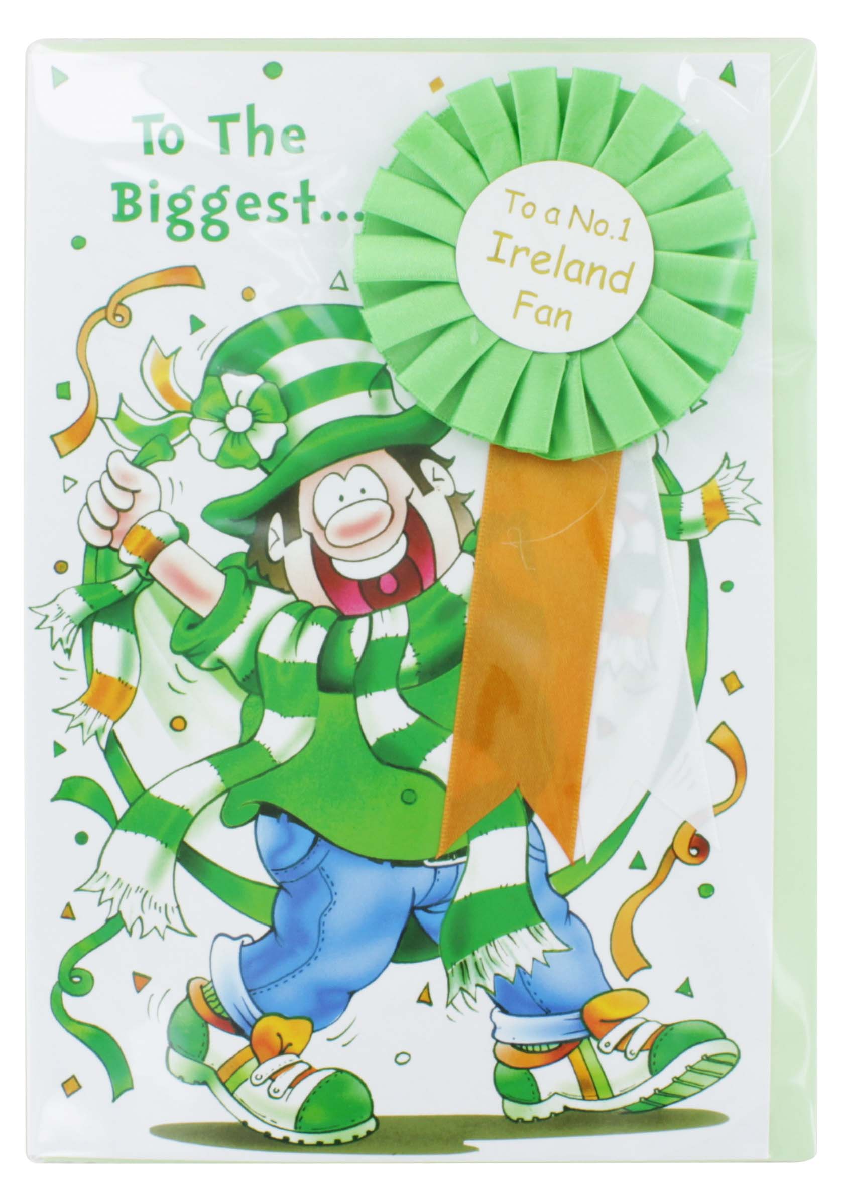 GREETING CARD WITH ROSETTE IRELAND