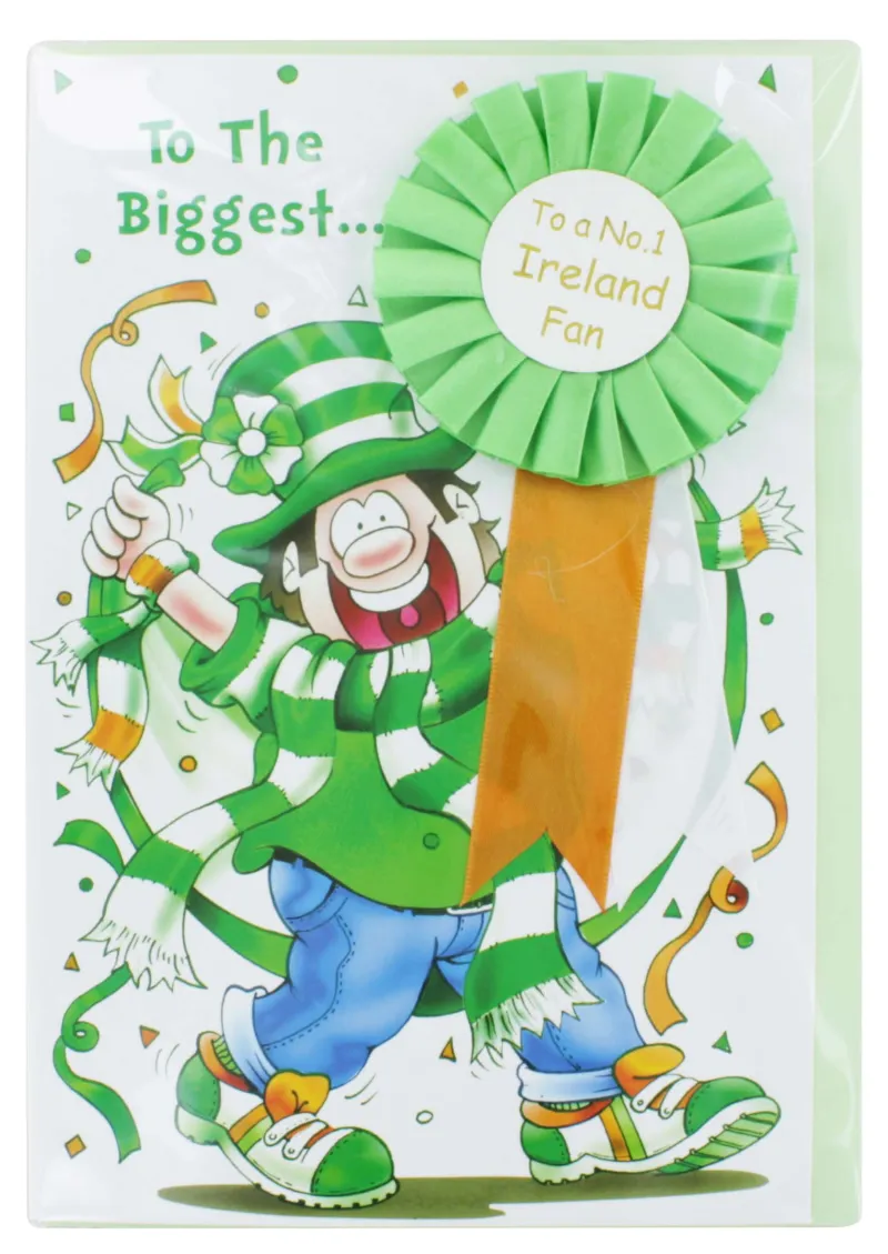 GREETING CARD WITH ROSETTE IRELAND