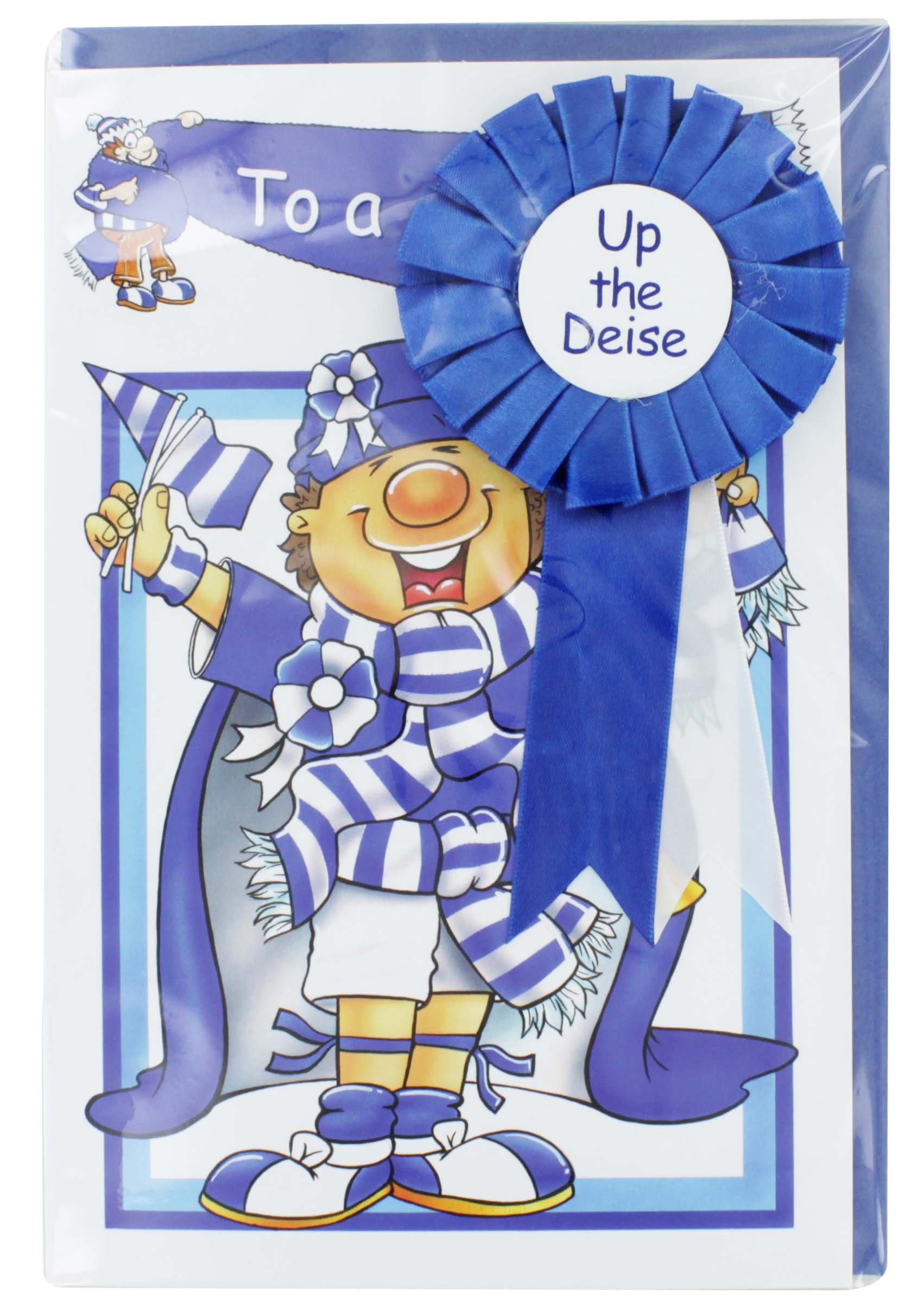 GREETING CARD WITH ROSETTE WATERFORD