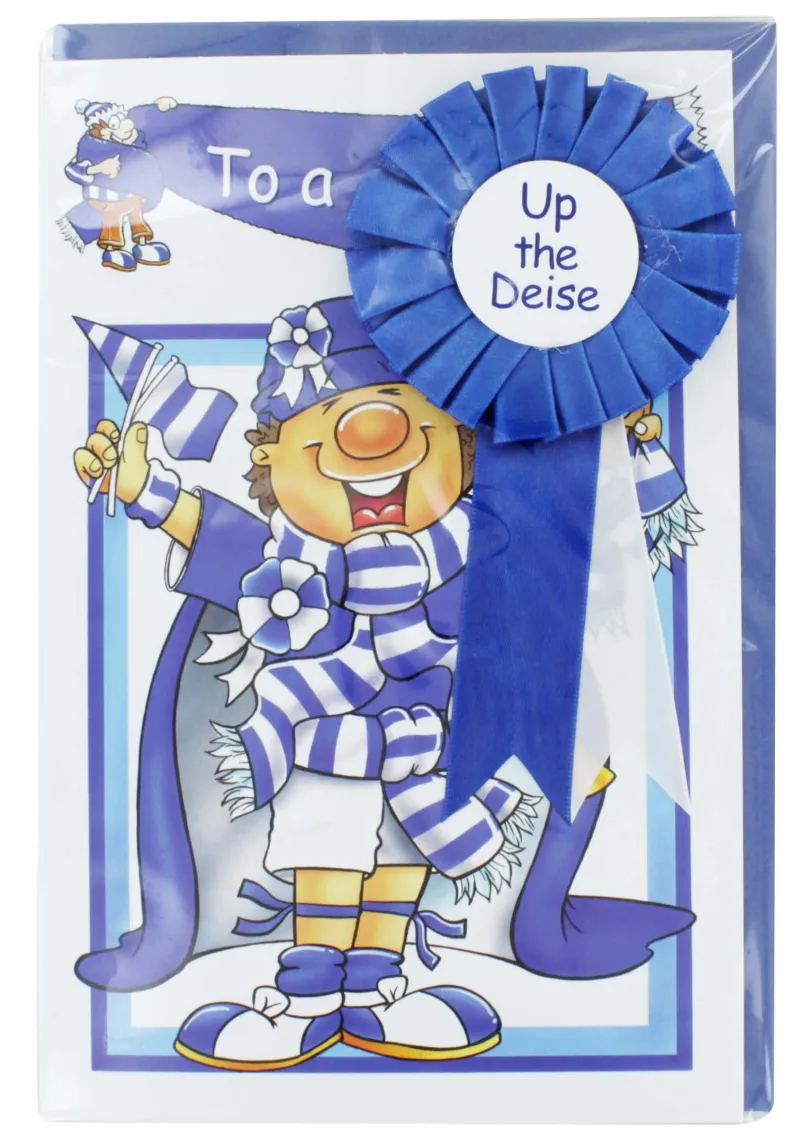 GREETING CARD WITH ROSETTE WATERFORD