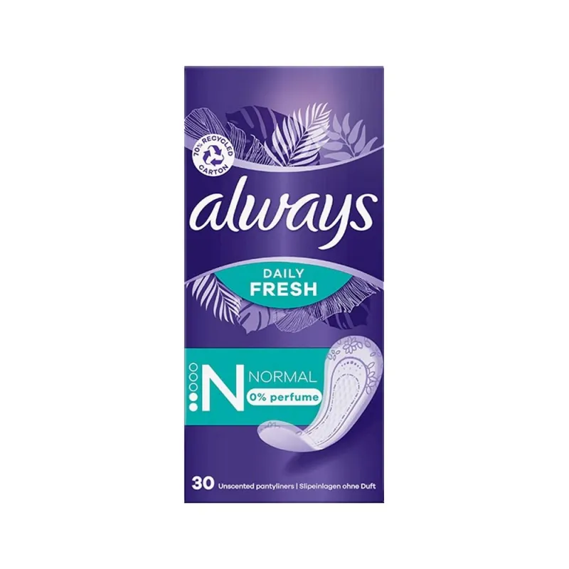 ALWAYS DAILY FRESH  30s SINGLES LINERS 0% PERFUME