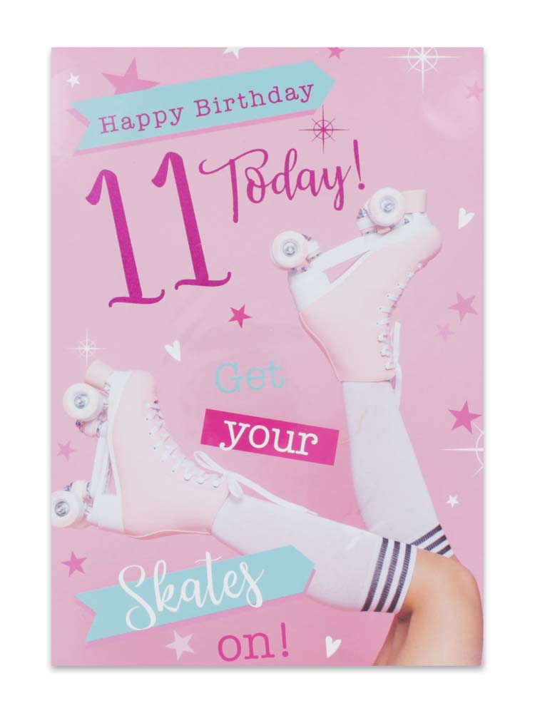 GIRL AGE 11 BIRTHDAY CARD