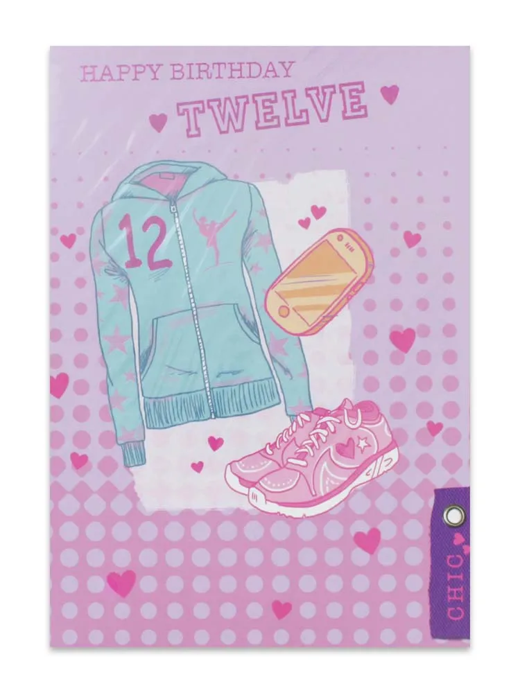 GIRL AGE 12 BIRTHDAY CARD
