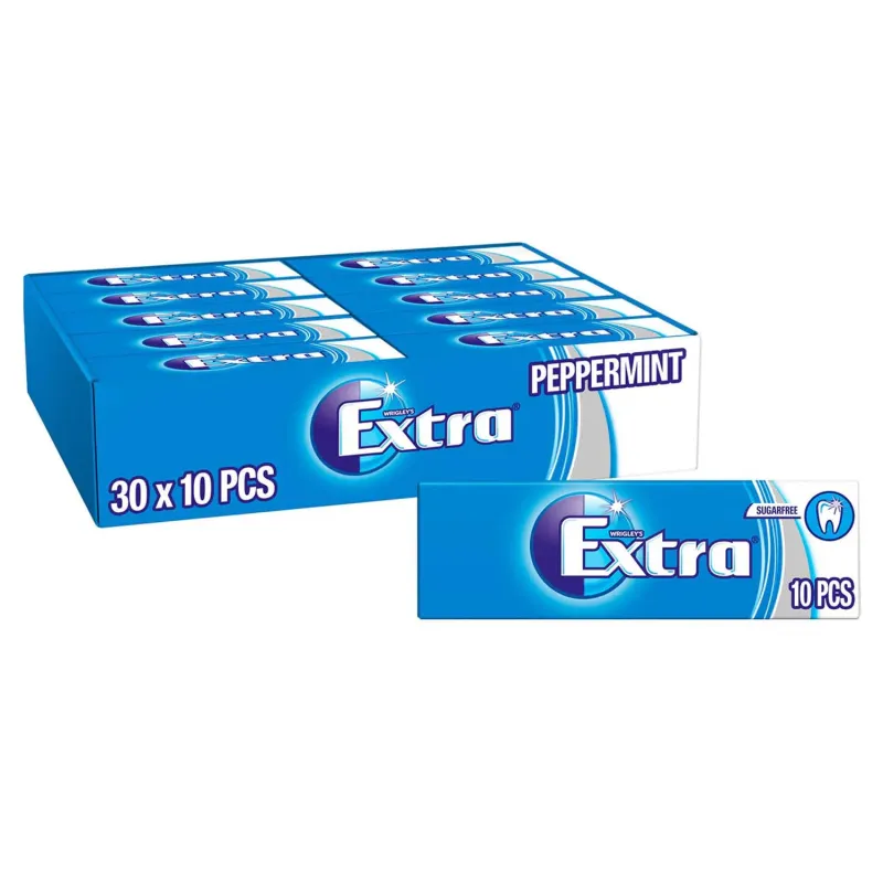 WRIGLEYS EXTRA GUM PEPPERMINT BLUE x 30