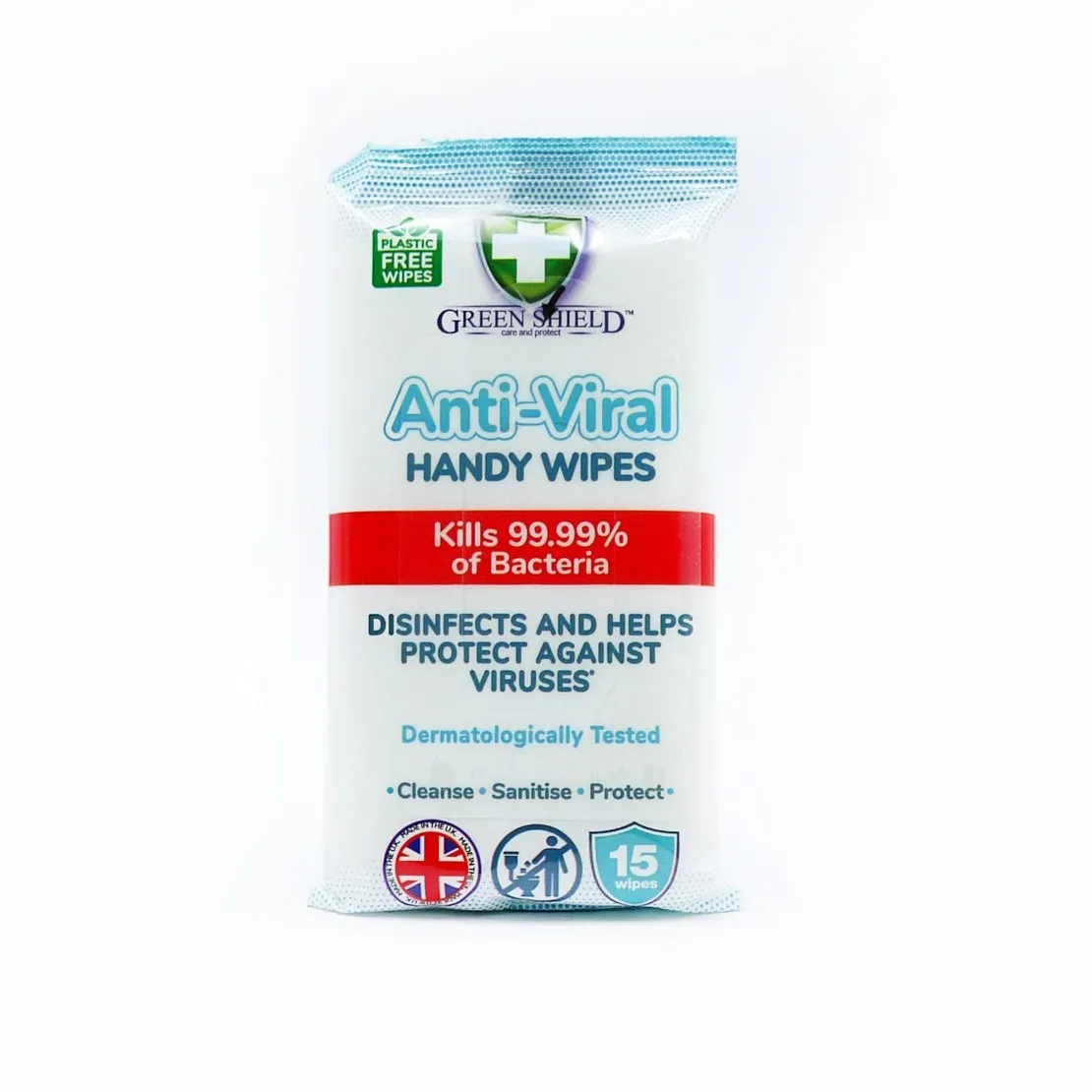 GREENSHIELD 15 WIPES ANTI VIRAL x 24