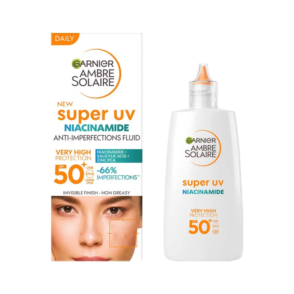 AMBRE SOLAIRE SUPER UV NIACINAMIDE ANTI-IMPERFECTIONS FLUID 40ml