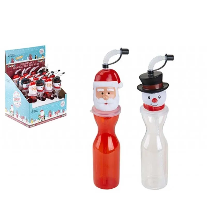 505079 CHRISTMAS CHARACTER BOTTLE disp x16