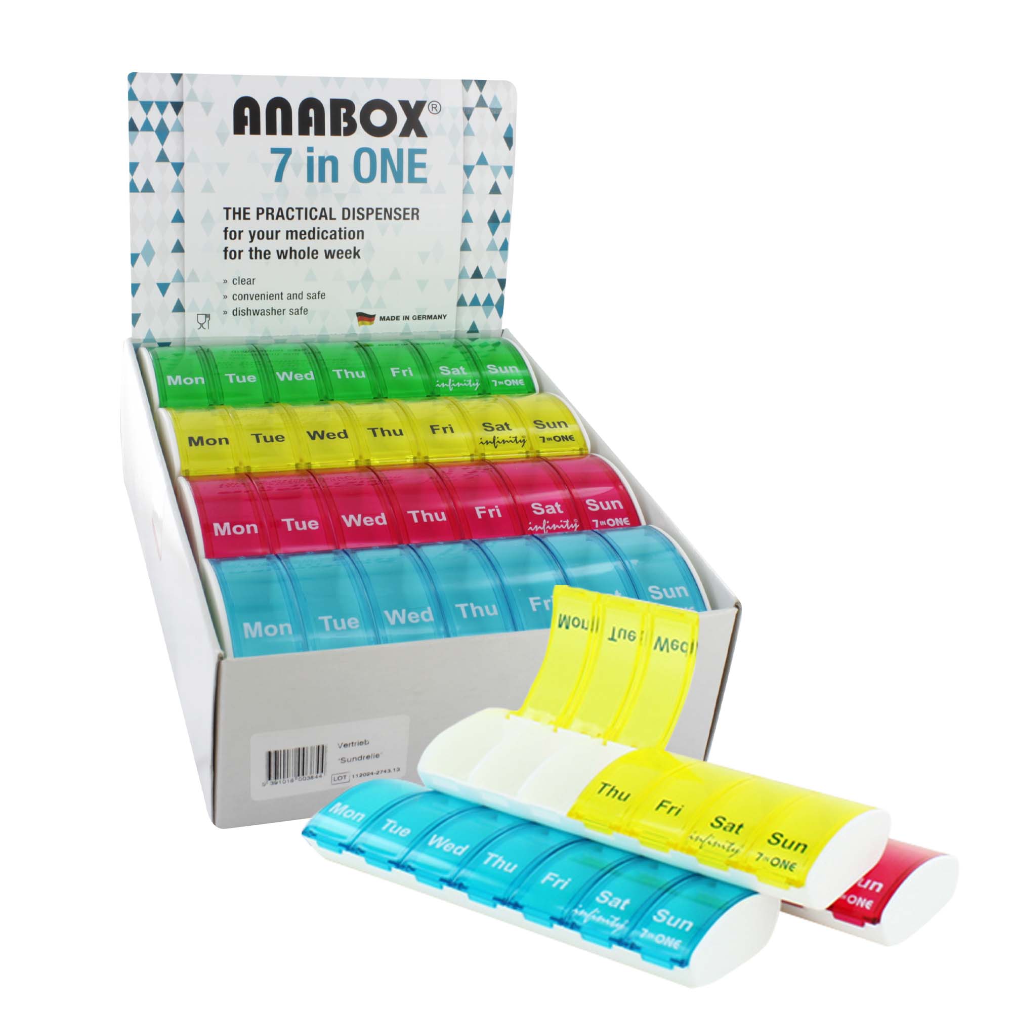 7 in 1 WEEKLY PILL BOX x12