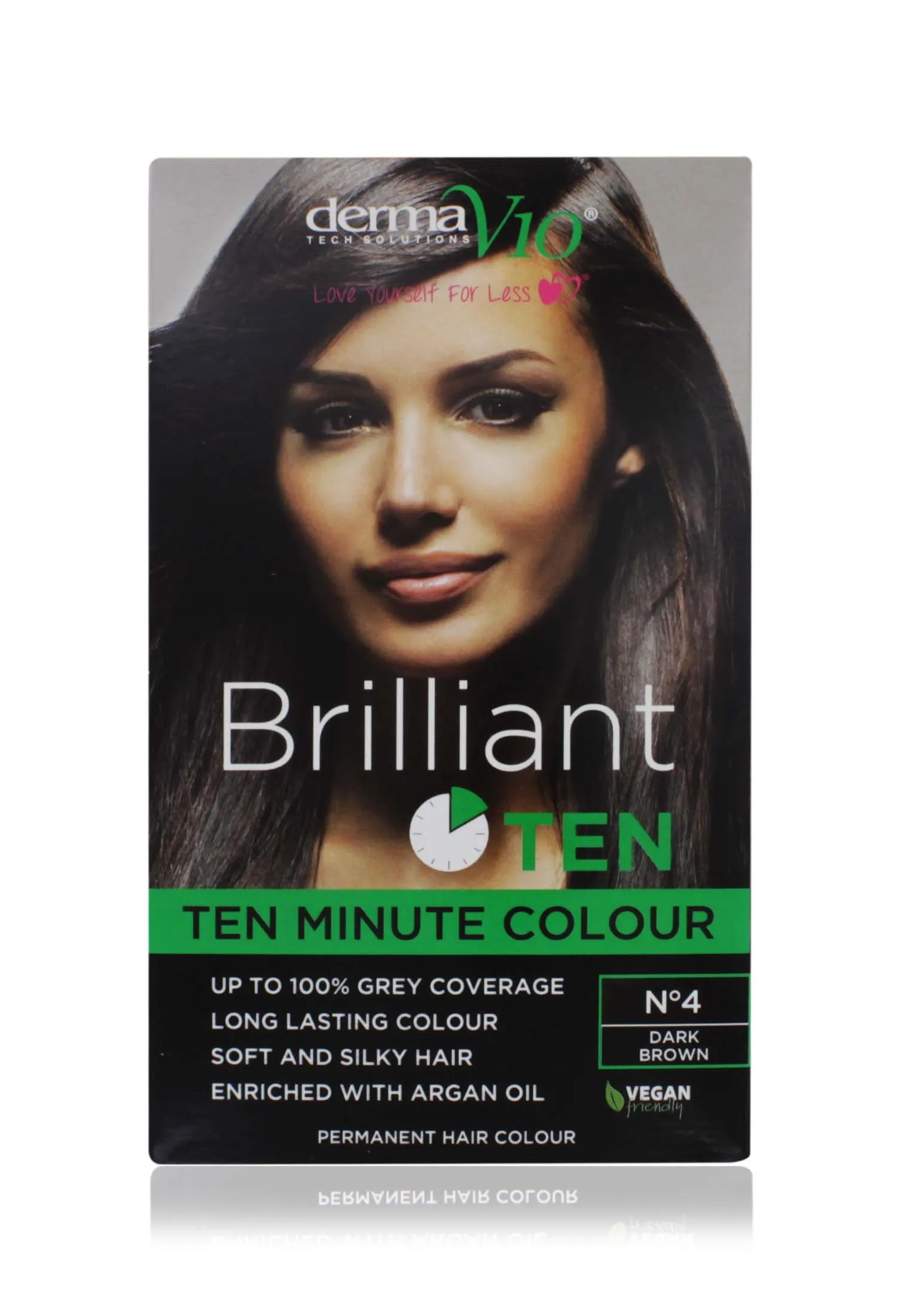 BRILLIANT TEN 10 MINUTE COLOUR NO.4 PERMANENT DARK BROWN