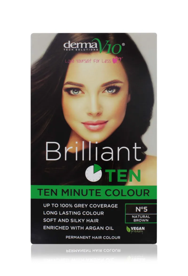 BRILLIANT TEN 10 MINUTE COLOUR NO.5 PERMANENT NATURAL BROWN