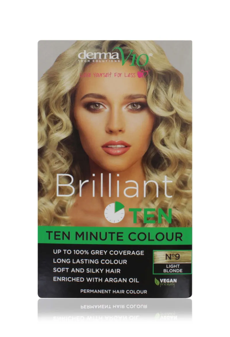 BRILLIANT TEN 10 MINUTE COLOUR NO.9 PERMANENT LIGHT BLONDE