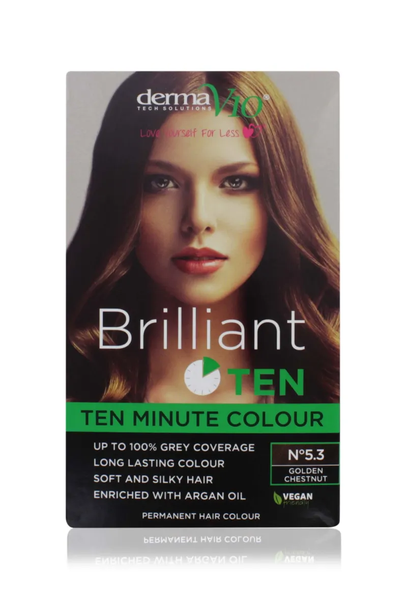 BRILLIANT TEN 10 MINUTE COLOUR NO.5.3 PERMANENT GOLDEN CHESTNUT