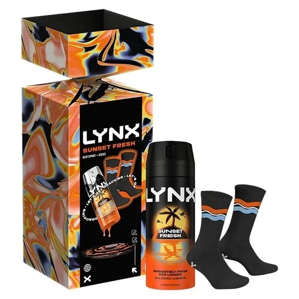 LYNX SUNSET FRESH DEO & SOCK SET