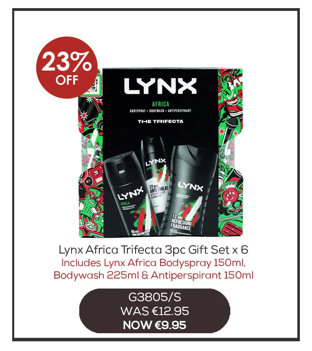 LYNX AFRICA  TRIO SET 3pce***blk friday 25