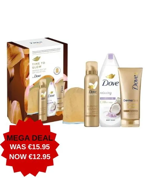 DOVE TIME TO GLOW 4pce TANNING SET***SPECIAL 25
