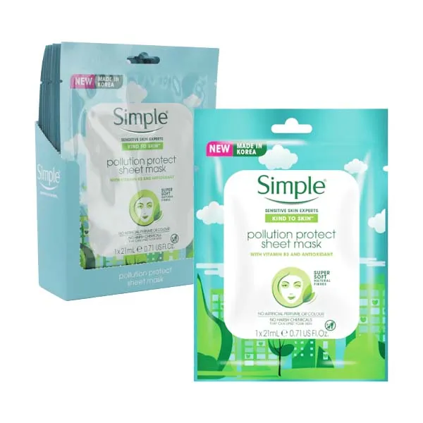 SIMPLE POLLUTION PROTECT SHEET MASK x10