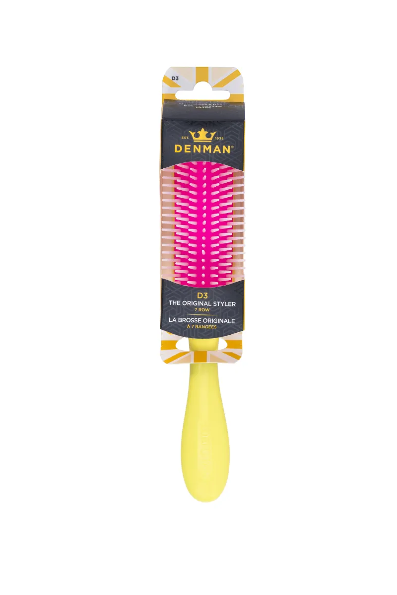 D3 DENMAN 7 ROW BRUSH HONOLULU YELLOW