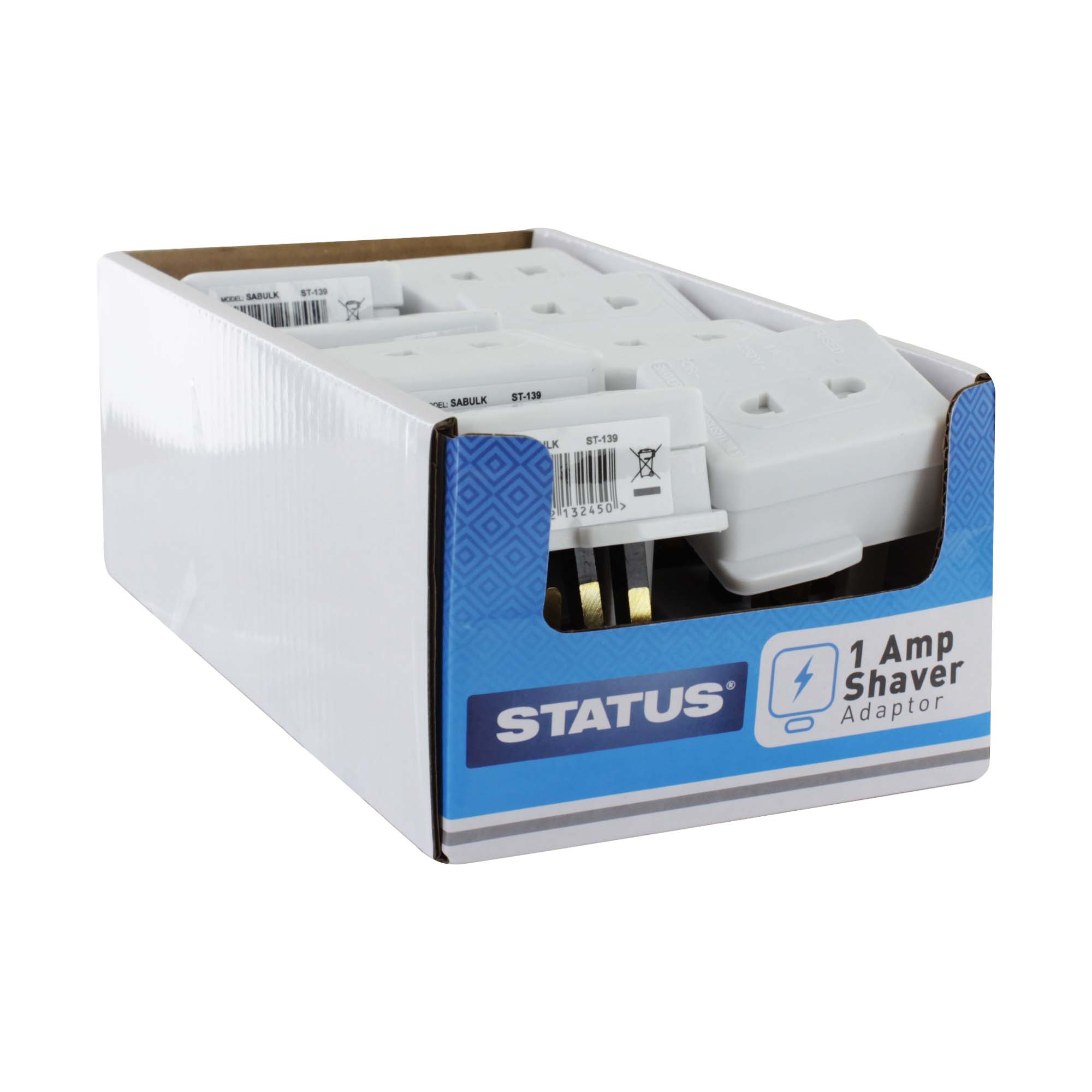 STATUS 1 AMP SHAVE PLUG ADAPTOR DISP x16