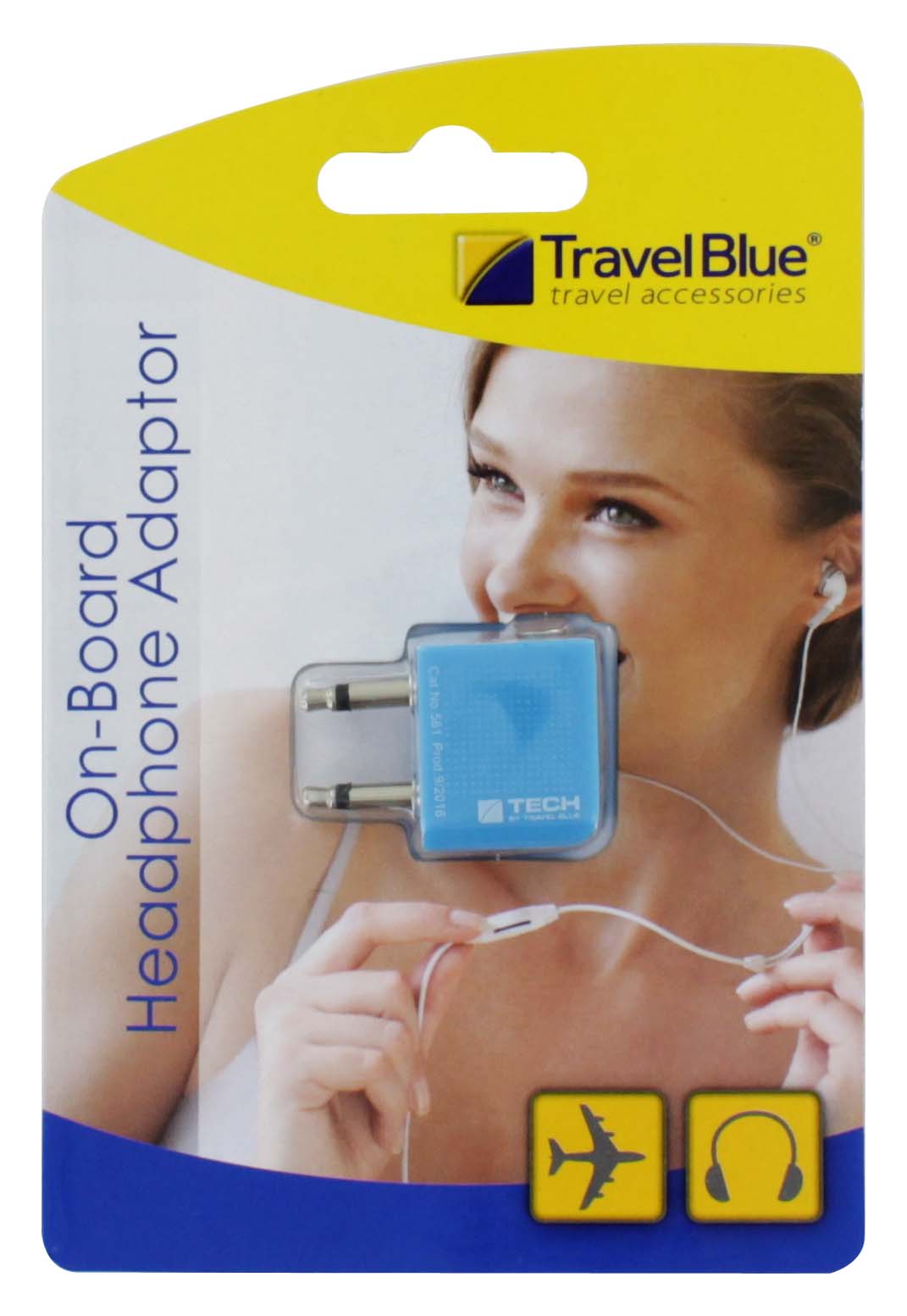 TRAVEL BLUE ON BOARD HEADPHONE ADAPTOR 561