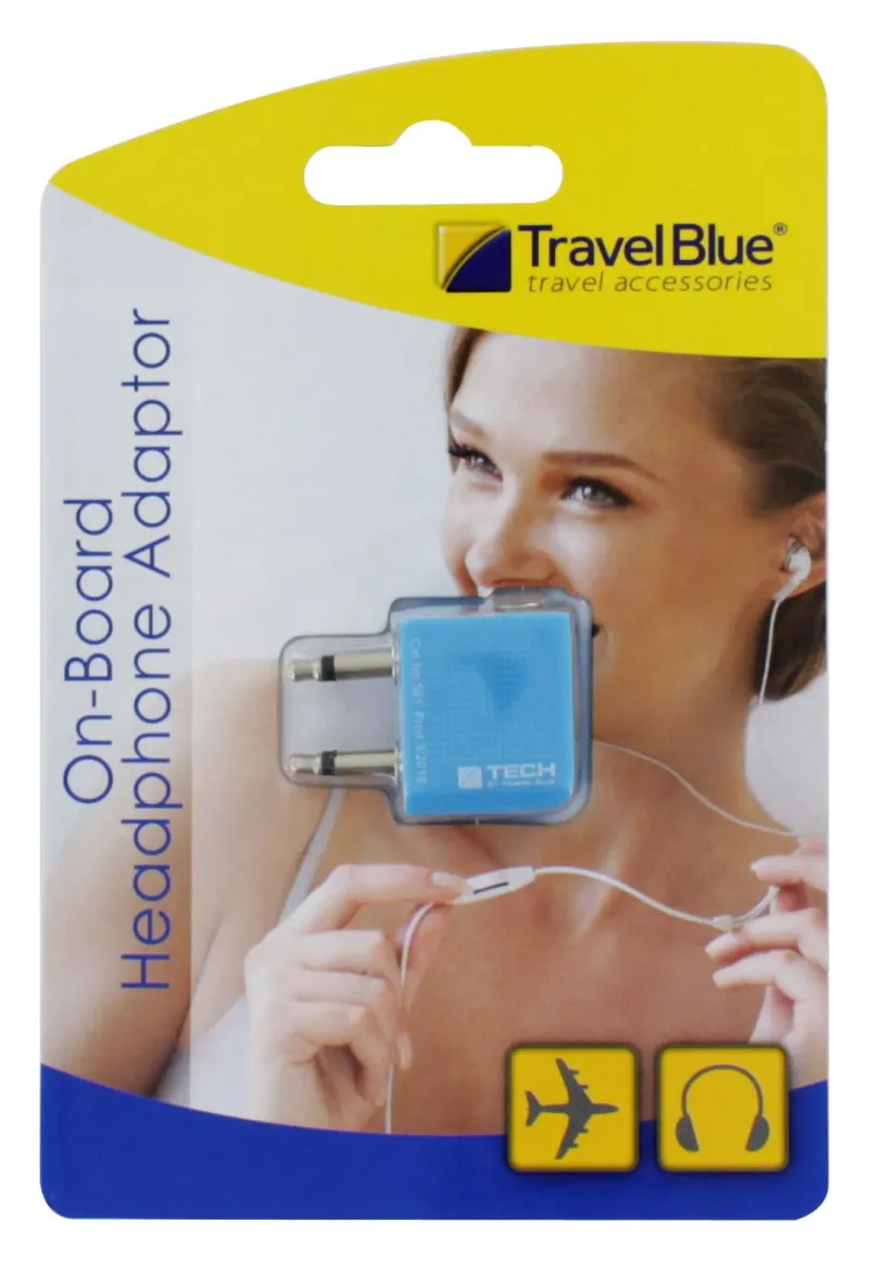 TRAVEL BLUE ON BOARD HEADPHONE ADAPTOR 561