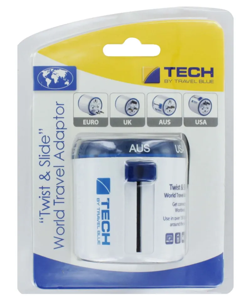TRAVEL BLUE TWIST & SLIDE WW ADAPTOR 261