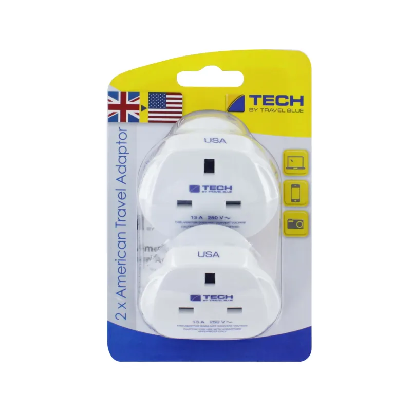 TRAVEL BLUE 2x AMERICAN ADAPTORS 172