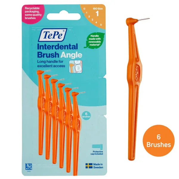 TEPE ANGLE INTERDENTAL BRUSH ORANGE x 12