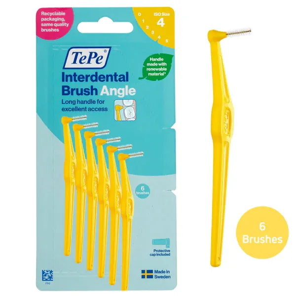 TEPE ANGLE INTERDENTAL BRUSH YELLOW x12