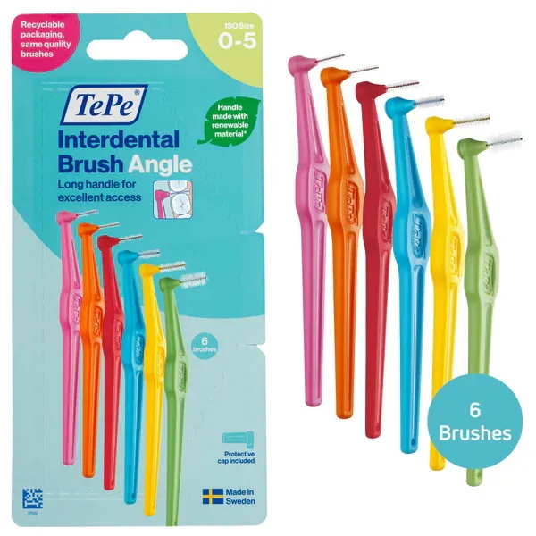 TEPE ANGLE INTERDENTAL BRUSH MIXED PACK x 12