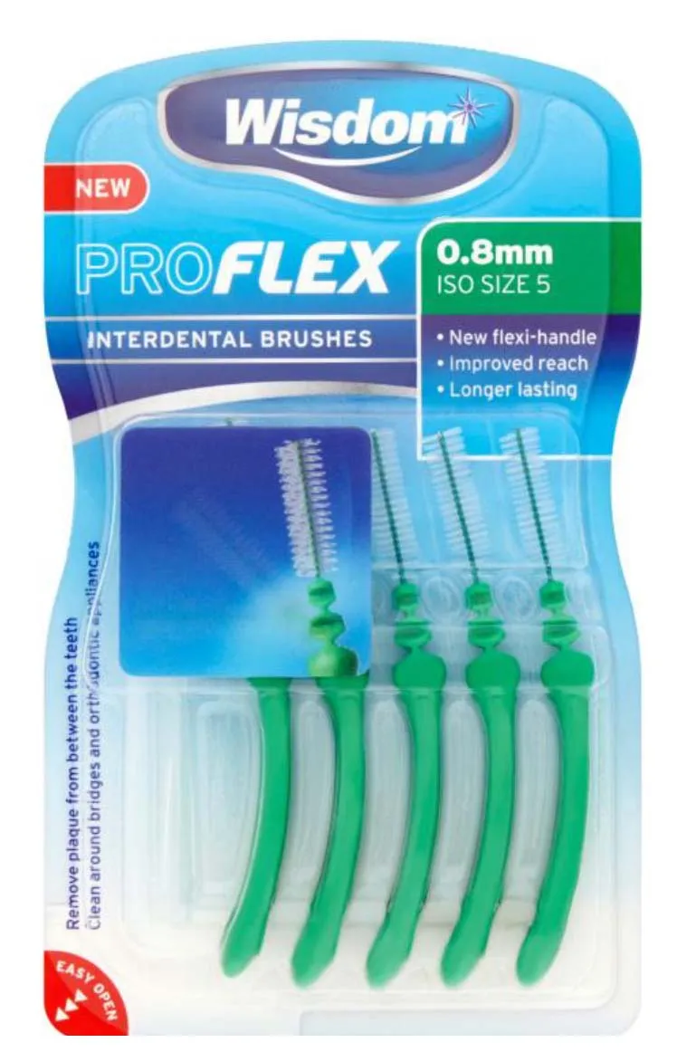 ProFlex Interdental Brush 0.8mm 5s GREEN 2349ISA