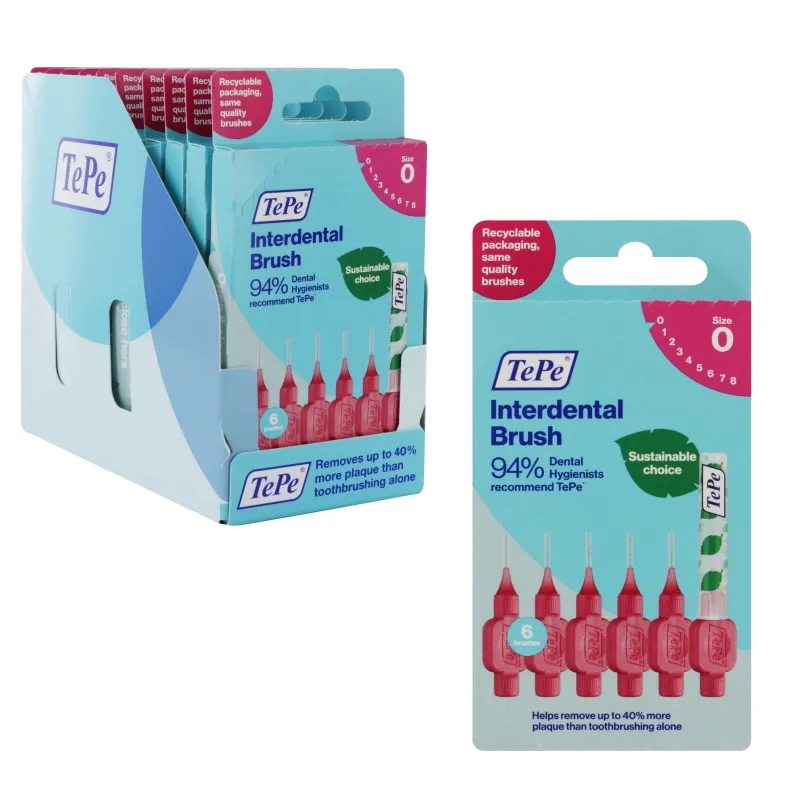 TePe IDB 6 PACK PINK CARTON PACK x 10