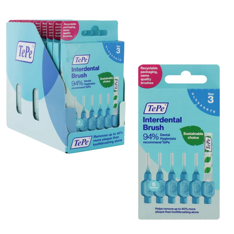 TePe IDB 6 PACK BLUE CARTON PACK x 10