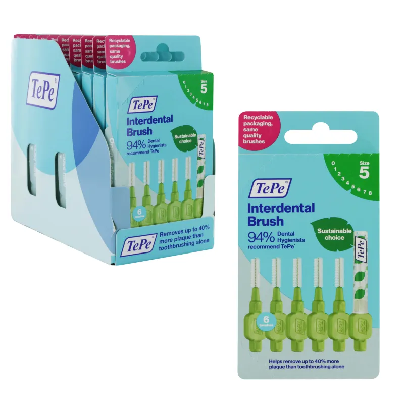 TePe IDB 6 PACK GREEN CARTON PACK x 10