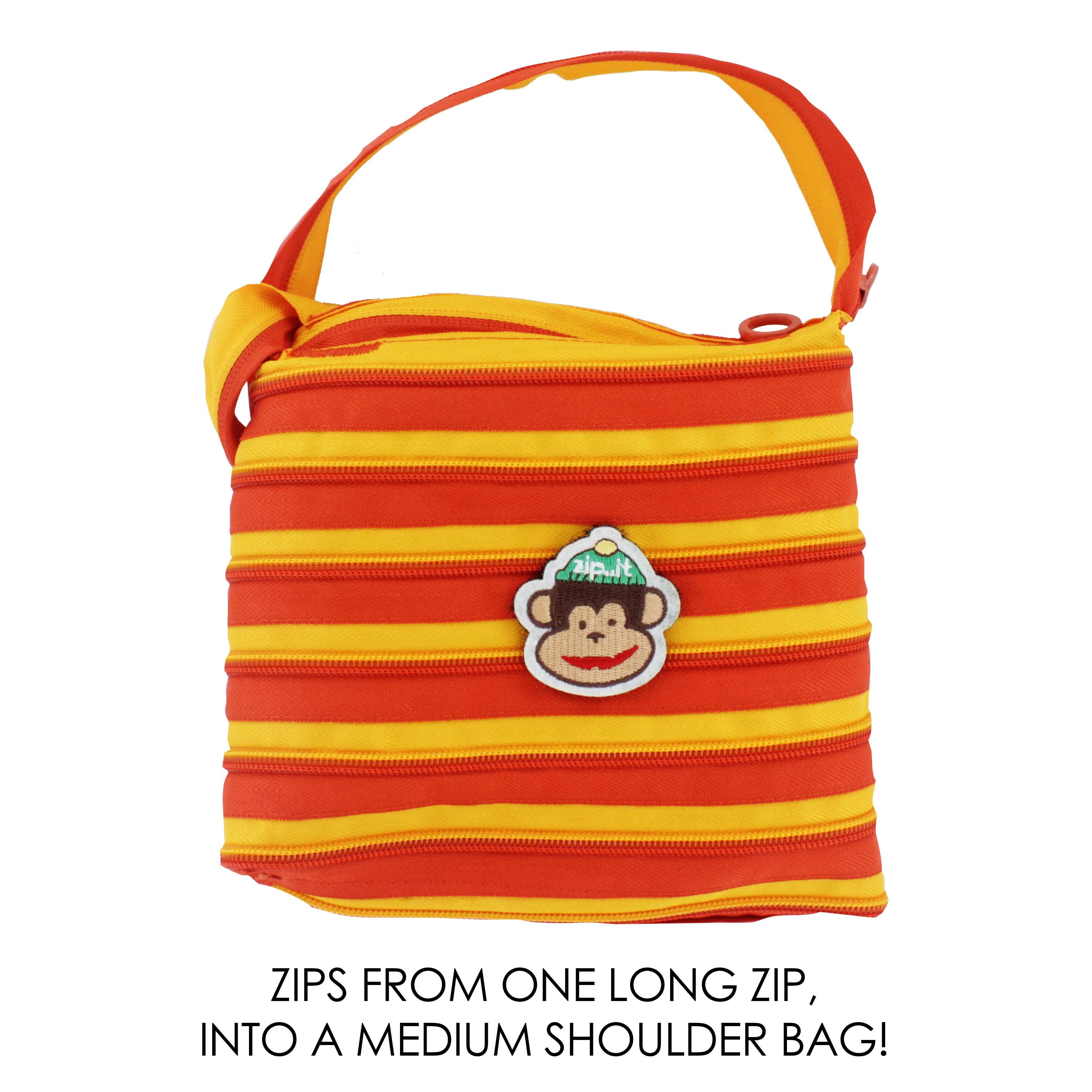 ZIP IT MEDIUM SHOULDER ZIPPER BAG