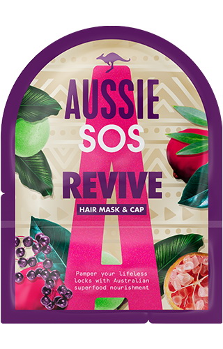AUSSIE SOS REVIVE HAIR MASK & CAP