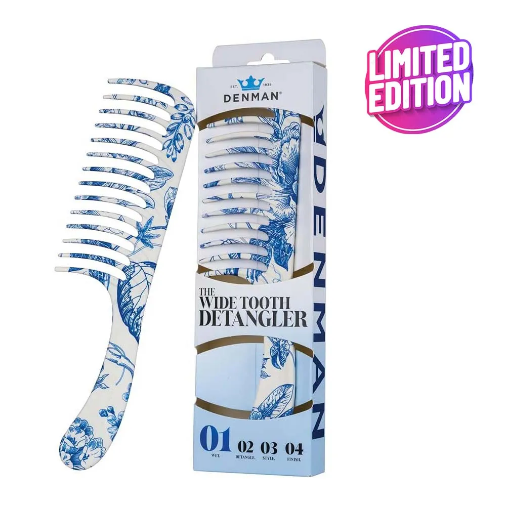 DENMAN DELUXE D28 BLUE BELLE WIDE TOOTH DETANGLER