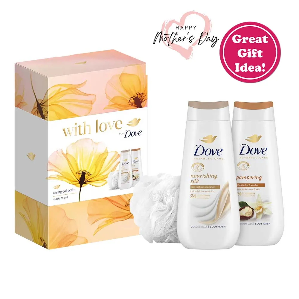 DOVE WITH LOVE PAMPERING BODYWASH DUO x 3