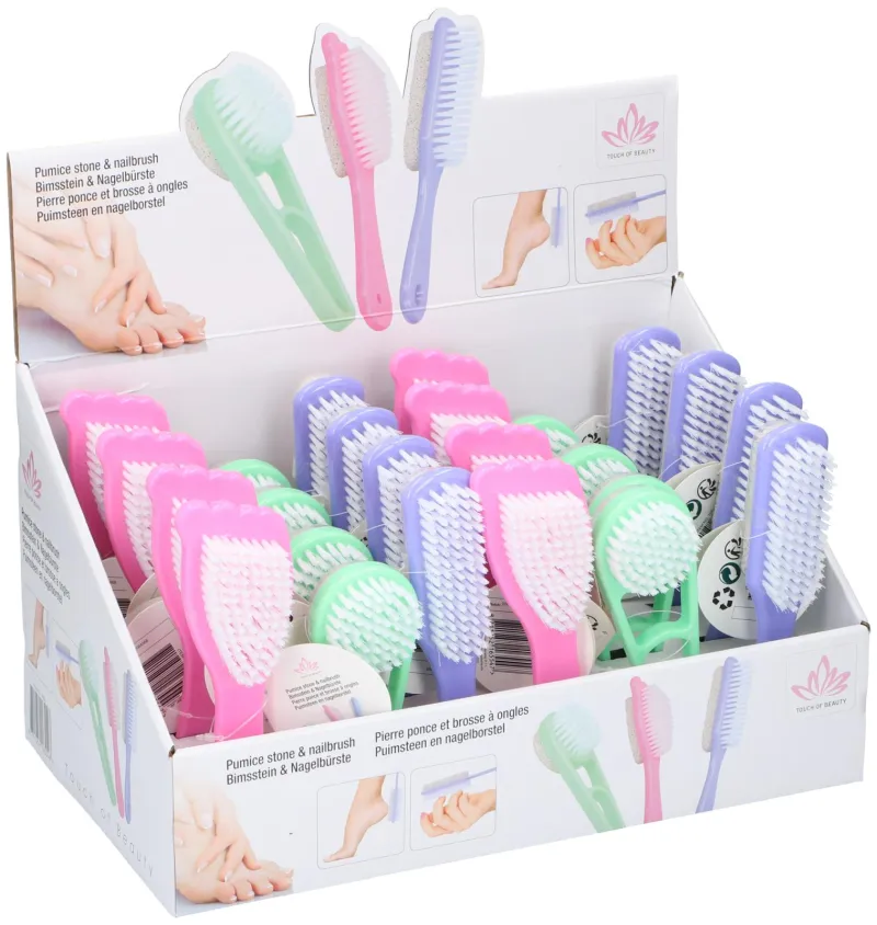 PUMICE STONE/NAIL BRUSH DISP x24
