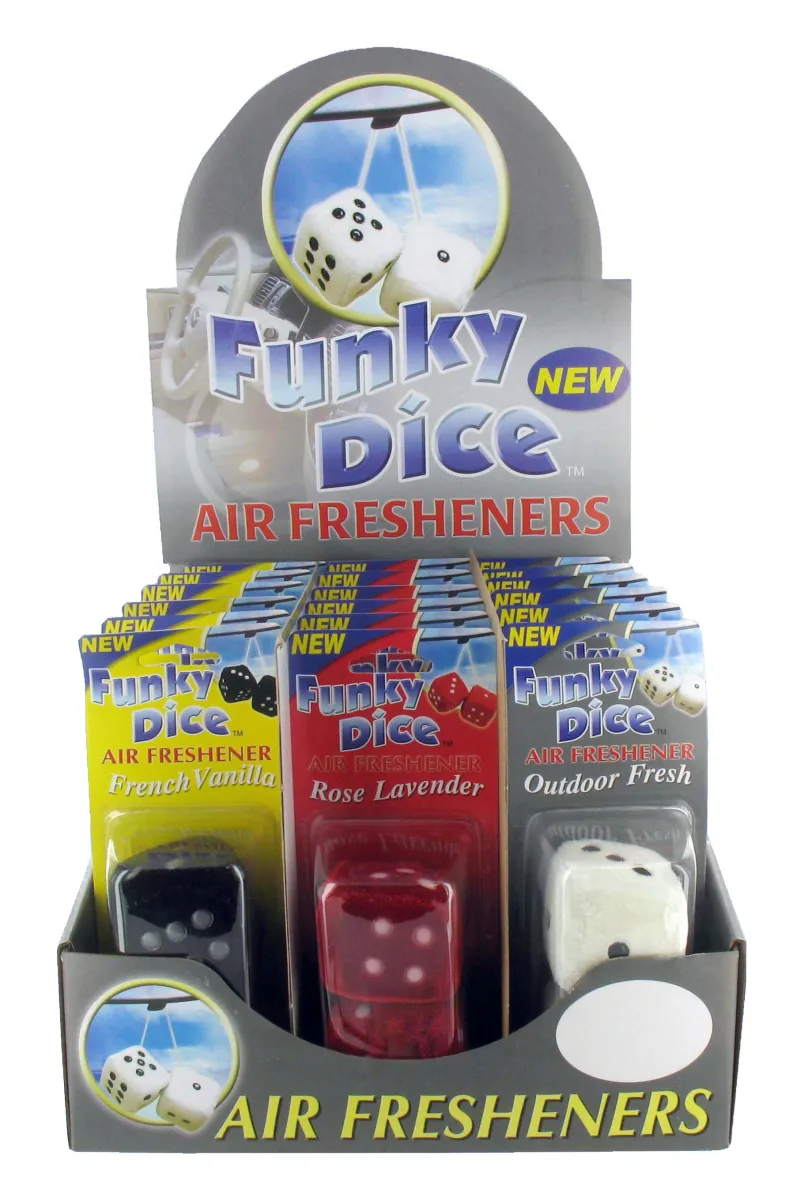 D831 FUNKY DICE AIR FRESHNERS