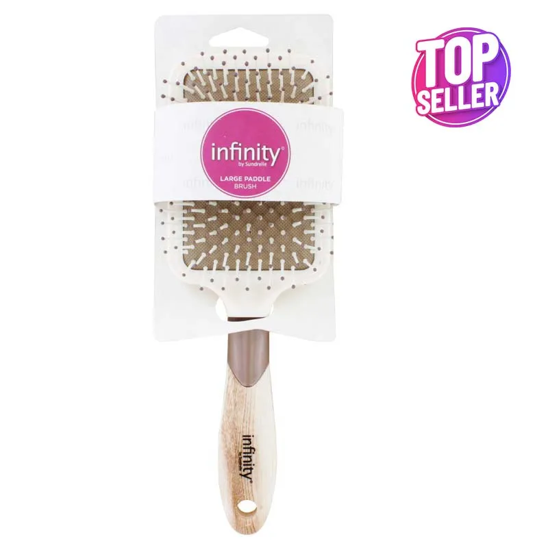 WOOD LOOK LARGE PADDLE BRUSH LARGE